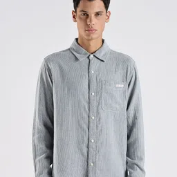 Calvin Klein Jeans Striped Pure Cotton Spread Collar Casual Shirt image 5