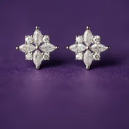 Luxevogue Women Anti Tarnish 925 Sterling Silver Floral Studs Earrings-picture-26