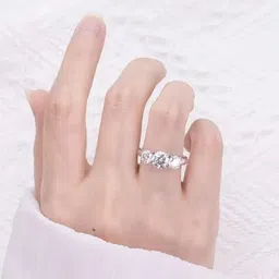 Iga collection Sliver-Plated Stones Studded Finger Ring-image-90