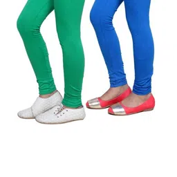 Tik Tok WEARS Girls Green Churidar Length Leggings-picture-11