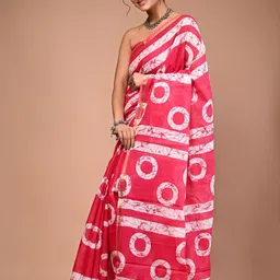 Lovwear Pink Pure Cotton Sarees-picture-11