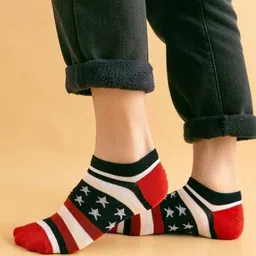 MJE Men Pack Of 5 Patterned Ankle Length Socks image 2