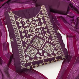 Maroosh Floral Embroidered Unstitched Dress Material-picture-25