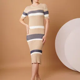 Chemistry Women Striped A-Line Dress-image-4