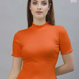 Friskers Pack Of 2 Ribbed Cotton Fitted Crop Top-image-4