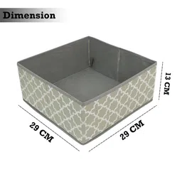 HOKIPO Grey & White 2 Pieces Foldable Storage Regular Multi-Utility Organisers image 4