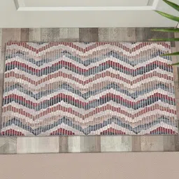 Homzz Zig-Zag Digital Printed Cotton Dhurrie image 4