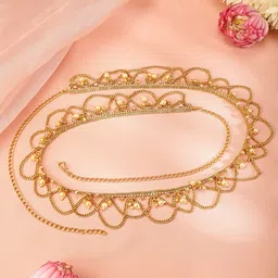 Rubans 22K Gold-Plated Beaded Kamarbandh Waist Chain-picture-37