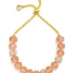 Bohey by KARATCART Gold-Plated Crystals Beaded Wraparound Bracelet image 3