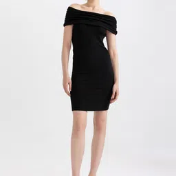DeFacto Women Off-Shoulder Bodycon Mini Dress-picture-37