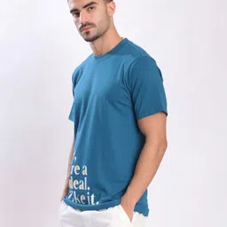 Bene Kleed Men Typography Printed Applique T-shirt image 2