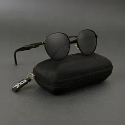 Irayz Unisex Black Lens & Black Round Sunglasses with-picture-14