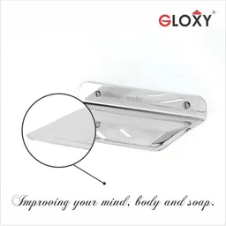 GLOXY Silver-Toned Set Of 3 Stainless Steel Soap Holder image 2