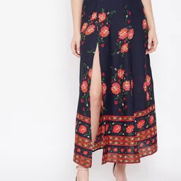 Berrylush Floral Printed High Rise A-Line Maxi Skirt-picture-28