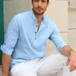 ZELINCO Men Thread Work Kurta-picture-20