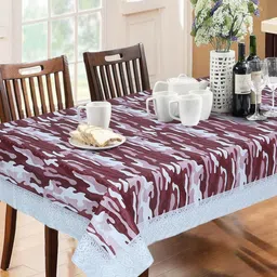 LooMantha Rust Waterproof Plastic 6-Seater Table Cover image 4