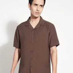 Peregrine by Pantaloons Men Solid Cuban Collar Casual Shirt-image-43