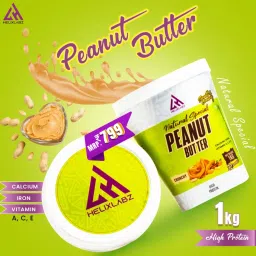 Helixlabz Crunchy High Protein Peanut Butter with Brown Sugar , Calcium ,Iron and other Vitamin A C & E | 1 Kg| Natural Special Crunchy image 5