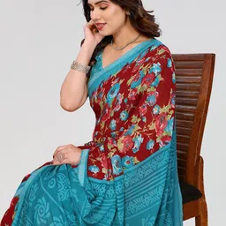 Moda Rapido Floral Printed Saree image 3