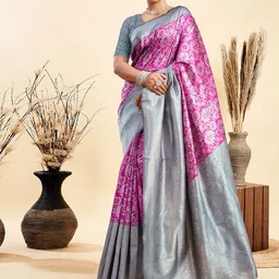 KALINI Woven Design Zari Paithani Saree-picture-32