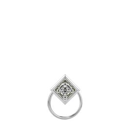VALANOVA Women 14K White Gold & Certified Lab Grown Nosepin Diamond 0.19gms-image-80
