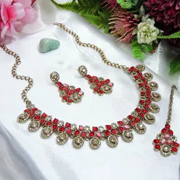 VATSALYA creation Gold-Plated Artificial Stones Alloy Jewellery Set-picture-27