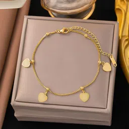 MYKI Stainless Steel Gold-Plated Charm Bracelet-image-68