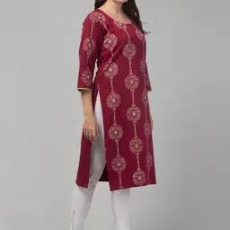 Trend Level Women Printed Woollen Kurta image 4