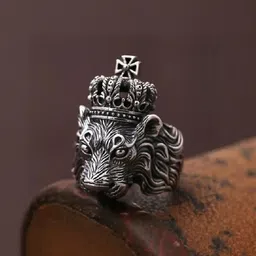 Teeragaj Stainless Steel Intricate Textured Detail Finger Ring-image-30