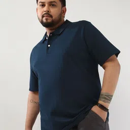 Urbano Plus Men Solid Regular Fit Half Sleeve Cotton Polo T-Shirt-picture-42