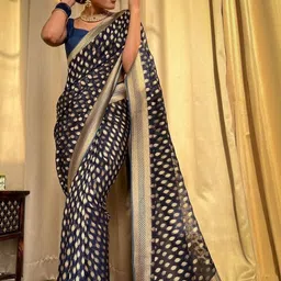 Demure Clothing Co Woven Design Zari Art Silk Handloom Banarasi Saree image 2