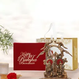 INTERNATIONAL GIFT Copper-Toned God And Goddess Laxmi Ganesh Religious Idol Showpiece-image-61
