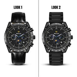 BENLING Men Dial & Leather Straps Analogue Multi Function Automatic Watch BENL-0003-BLK-BLK-picture-32
