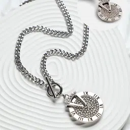 French Accent Men Silver-Plated Handcrafted Necklace-picture-19