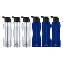 Speedex Silver & Blue 6 Pieces Stainless Steel Water Bottle - 1000 ml Each-picture-26