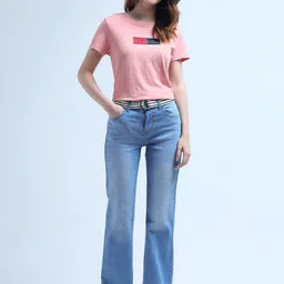 U.S. Polo Assn. Women Women Bootcut High-Rise Light Fade Stretchable Jeans image 5