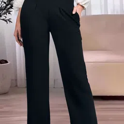 DressBerry Women Relaxed High-Rise Trousers-image-30