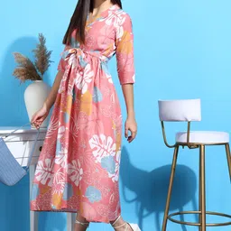 Women Maxi Multicolor Full Length Dress-image-22