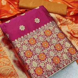 Ishin Floral Woven Design Unstitched Dress Material-picture-37