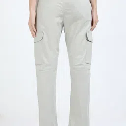 SWISS HORN Women Mid-Rise Cargos Cotton Trousers image 5