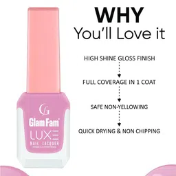 GlamFam Set Of 2 Glossy Finish Luxe Nail Lacquer - 12 ml Each - Brown Rose 25 image 3