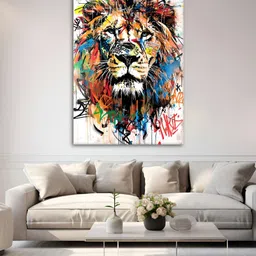 Craftnest creations White & Yellow Single Piece Canvas Birds and Animals Wall Paintings image 3