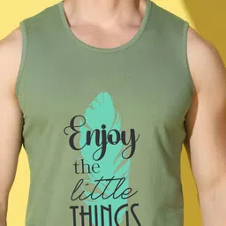 WOOSTRO Men Pack of 2 Typography Printed Round Neck Cotton Slim Fit Sports T-shirts image 3