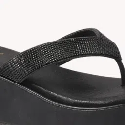 Marc Loire Embellished Velvet Party Wedge Sandals image 5