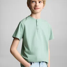 Mango Kids Boys Short Sleeves Pure Cotton T-Shirt-picture-2