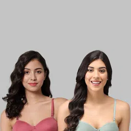 Women Cotton Red,Green Padded Non-Wired Lingerie Bra Sport wear Gym Crop Tank Top-image-94