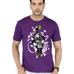 NOBLE HUSTLE Men Graphic Printed Round Neck Cotton T-shirt-picture-32