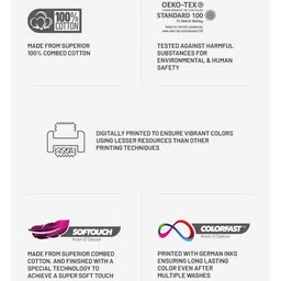 DDecor Vega Collection White Printed Cotton 144 TC Queen Bedsheet Set 2.24m x 2.54m image 4