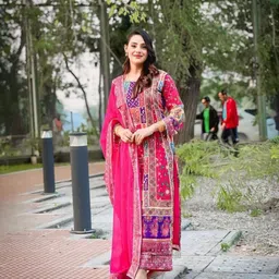 BAESD Ethnic Motifs Printed Regular Mirror Work Kurta with Palazzos & With Dupatta-picture-45
