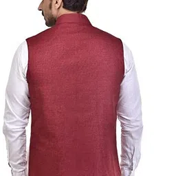 qitty Solid Men Waistcoat image 2